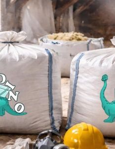 Energetische Sanierung steigert Mineralwolle-Abfallmengen: zertifizierte Big Bags für (Foto: DINO Containerdienst Berlin GmbH)