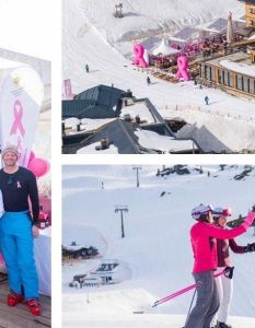 Hundert Skifahrerinnen setzen starkes Zeichen gegen Brustkrebs in (Foto: #SheSkis (C)TVB Obertauern_Marc Stickler)
