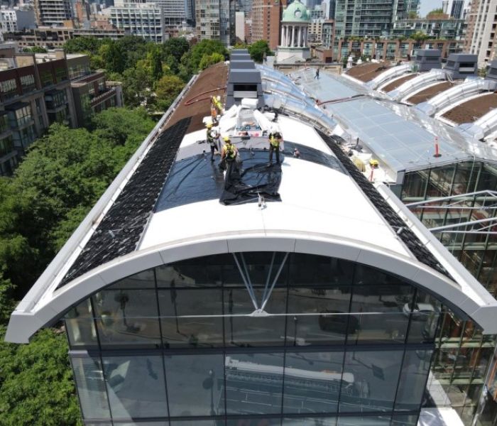 Windexposition: abschnittsweise Dachbegr&uuml;nung (Foto: Zinco)